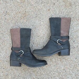 UGG Lula Mae Black & Brown Boots Size 8